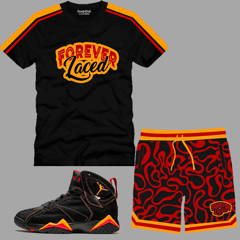 Forever Laced Short Set to match Retro Jordan 6 Citrus