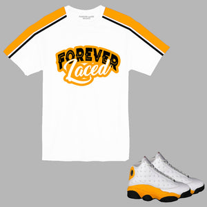 Forever Laced T-Shirt to match Retro Jordan 13 Del Sol sneakers
