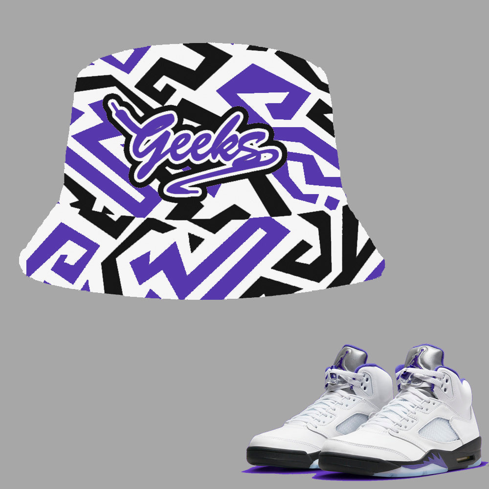 GEEKS Bucket Hat to match Retro Jordan 5 Concord