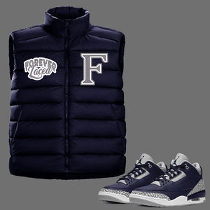 Forever Laced Bubble Vest to match Retro Jordan 3 Georgetown