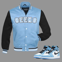 Load image into Gallery viewer, SG Satin Jacket to match Retro Jordan 1 University Blue
