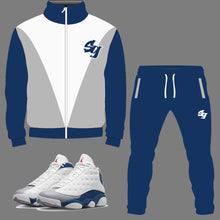 Load image into Gallery viewer, SG Nostalgia Tracksuit to match Retro Jordan 13 French Blue
