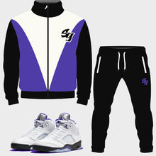 Load image into Gallery viewer, SG Nostalgia Tracksuit to match Retro Jordan 5 Dark Concord sneakers
