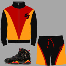 Load image into Gallery viewer, SG Track Short Set to match Retro Jordan 7 Citrus
