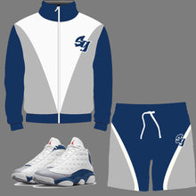 Load image into Gallery viewer, SG Track Short Set to match Retro Jordan 13 French Blue
